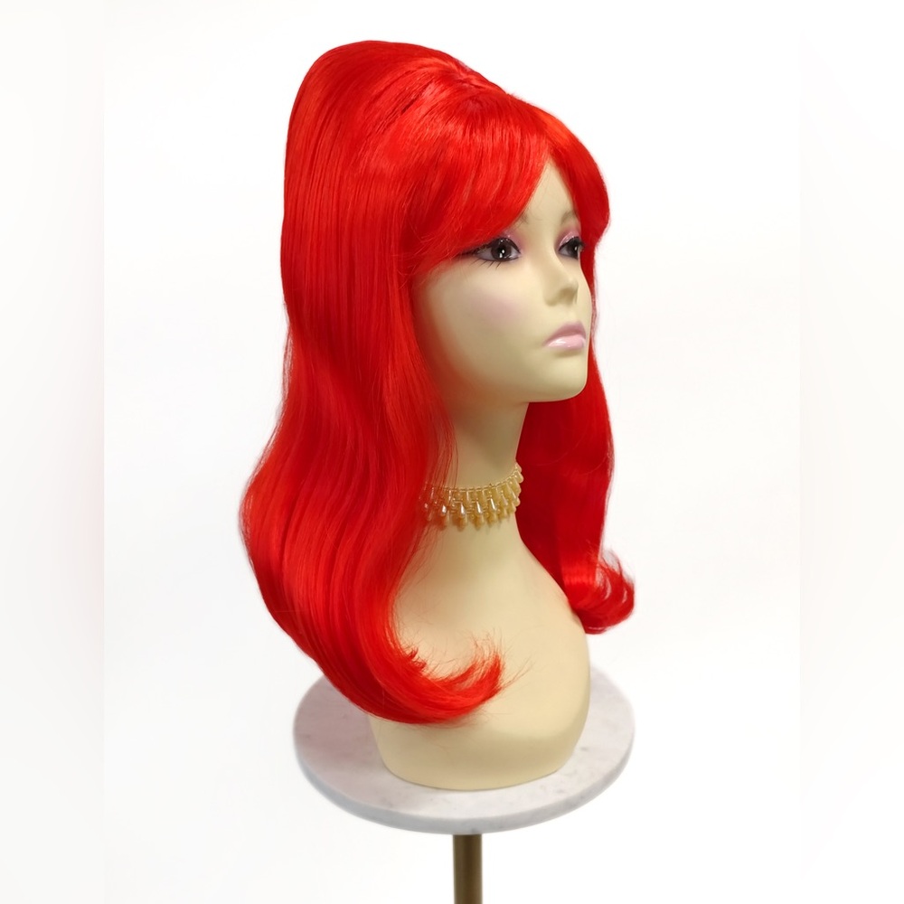 Red retro 60s beehive wig